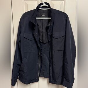 Theory Men's Navy Field Jacket with Chest Flap Pockets (Yost N Fuel)